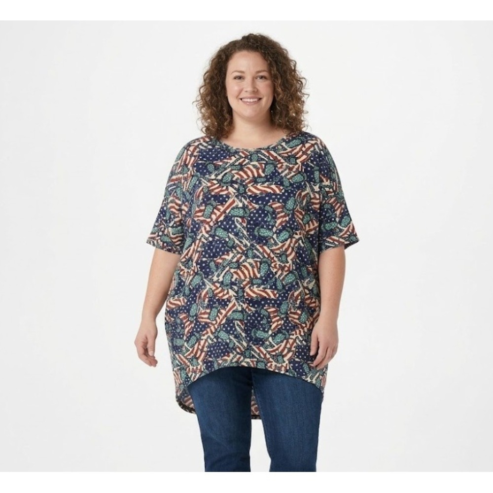 LuLaRoe Statue of Liberty Print Soft Comfy Tunic 2XL